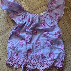 LoveShackFancy girls Floral Top